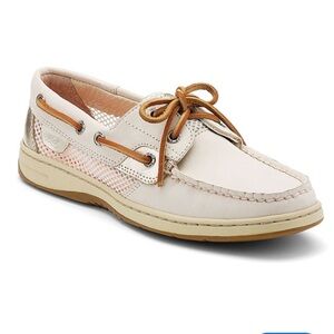 Sperry Rosefish Ivory Open Mesh Boat Shoe in Cream